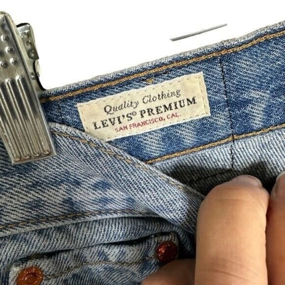 Levi’s Premium Wedgie Button Fly Straight Leg Ankle Jeans Size 25 - Picture 10 of 12